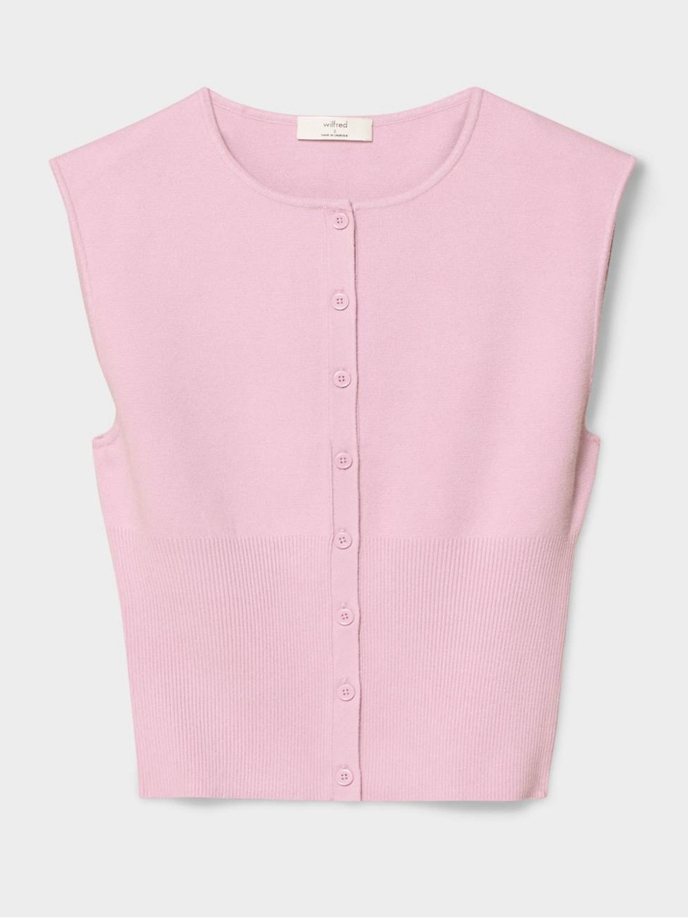 Wilfred Size M Golightly Sleeveless Cardigan NWT Villa Pink
